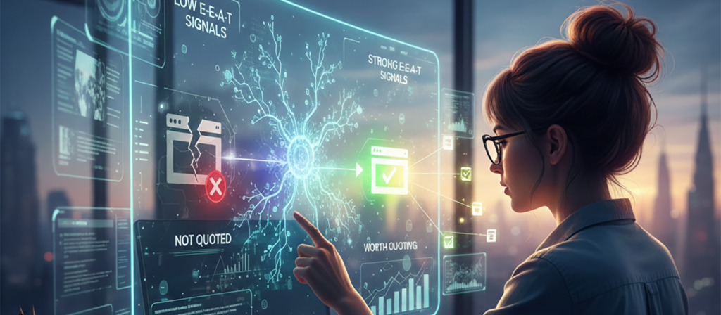 How AI Search Decides Your Site Is Worth Quoting (Or Not)